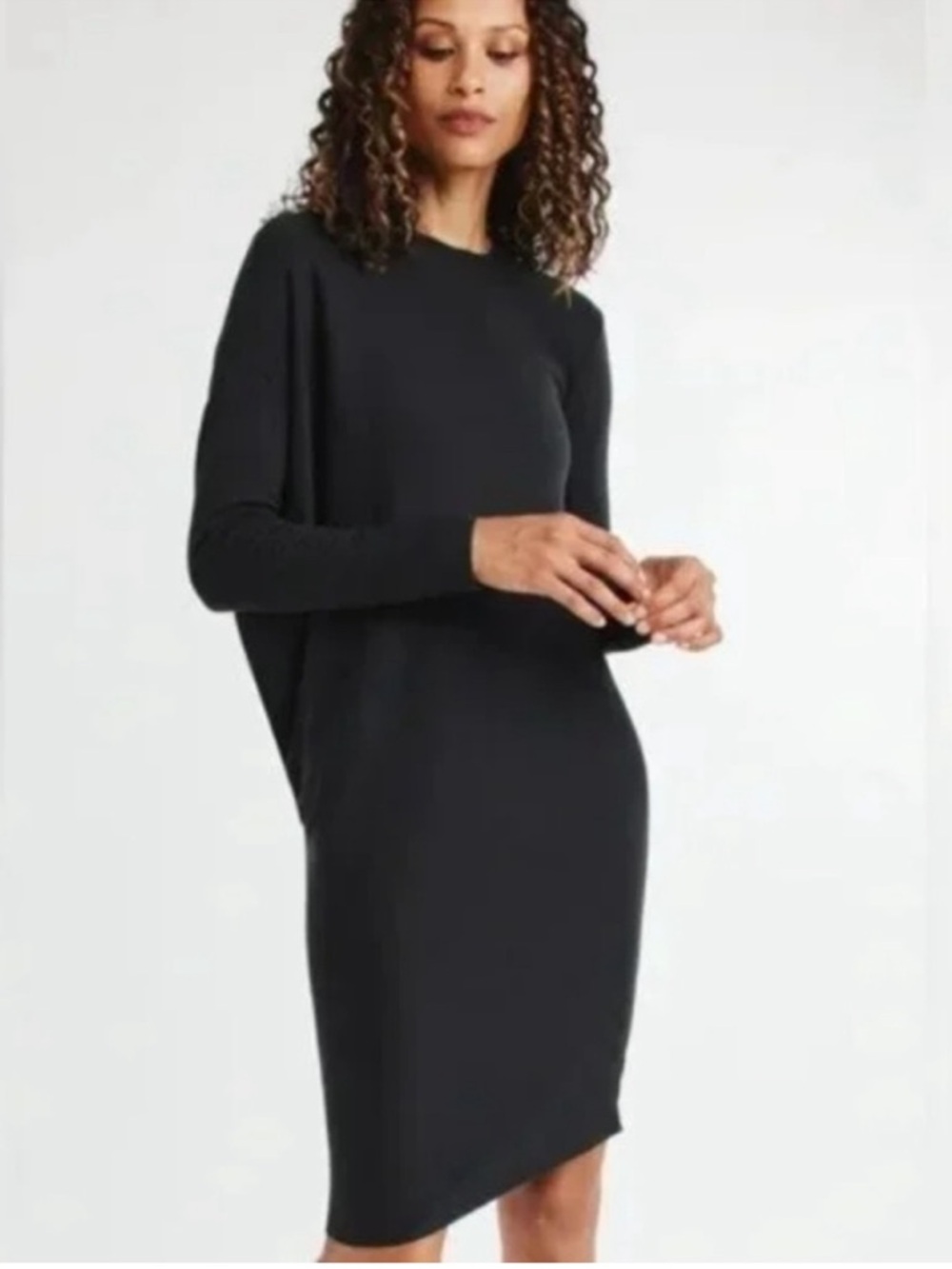 Kit and Ace Wave Asymmetrical Dress in Wine / Burgundy / Plum, 6